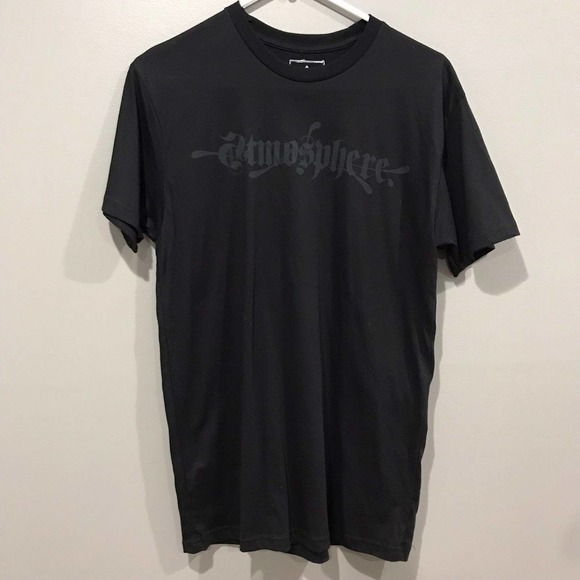 {Atmosphere} Black on Black Logo Tee - Picture 1 of 4